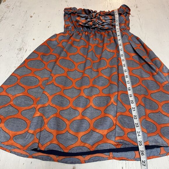 Judith March Dress Size S For Anthropologie Strapless Taffeta Ruffles Y2K 2000’s - Picture 7 of 9